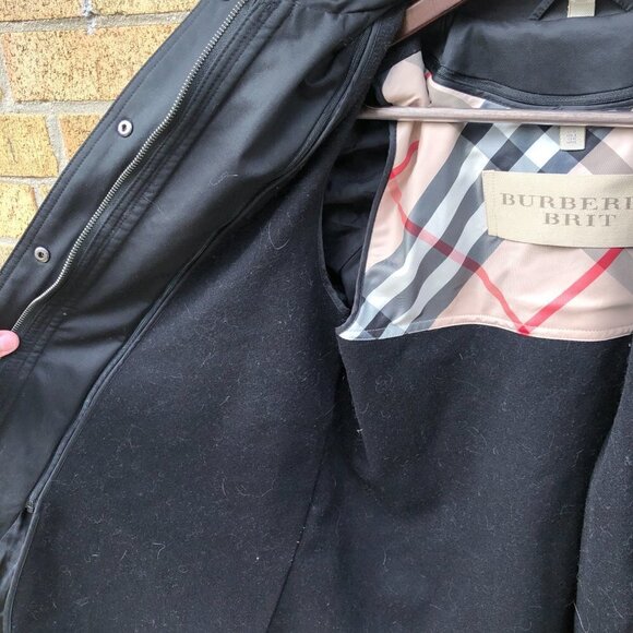 RARE Burberry Novacheck Jacket 3 in 1 - Jacket, Vest, Bomber Size 8 Black - Picture 8 of 16
